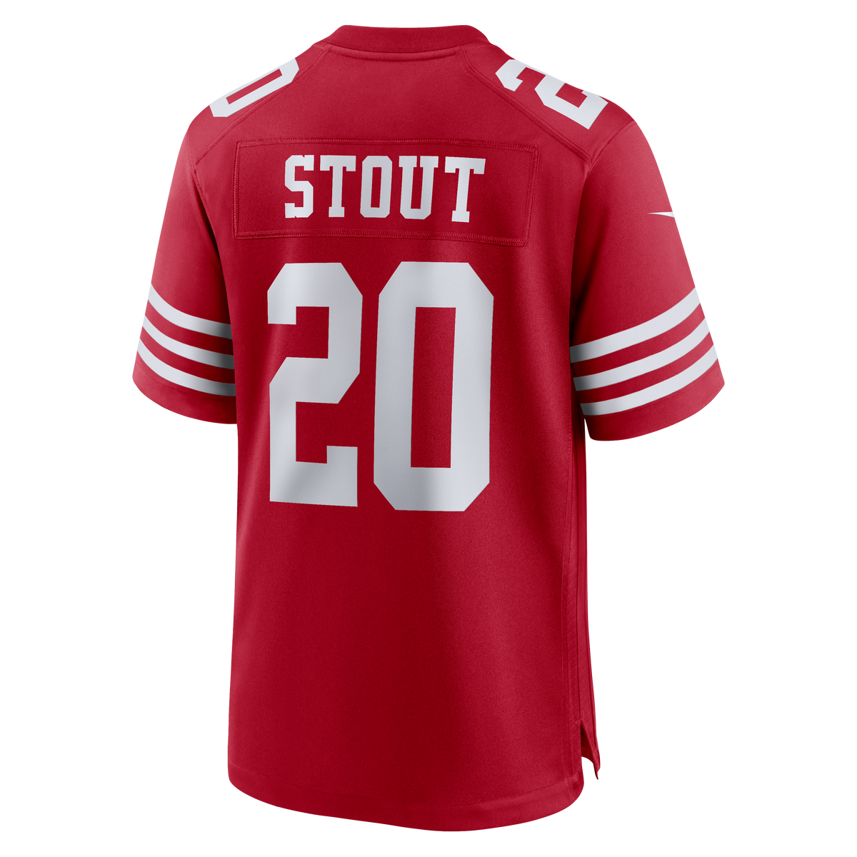 Men's San Francisco 49ers Upton Stout Nike  Scarlet Team Game Jersey