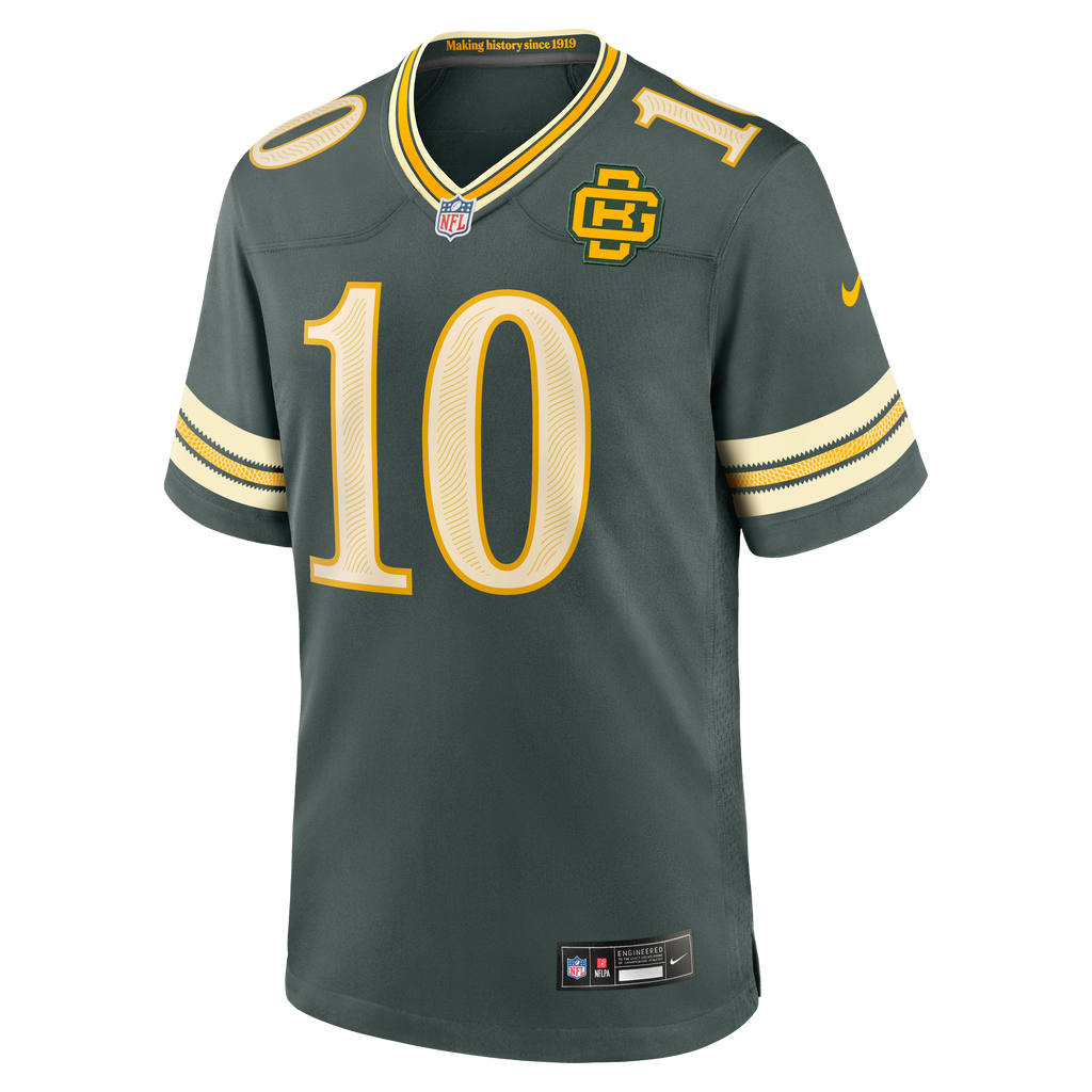Men's Green Bay Packers Jordan Love Nike Green 2026 Rivalries Collection Game Jersey