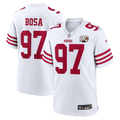 Men's San Francisco 49ers Nick Bosa Nike White 80th Anniversary Game Jersey
