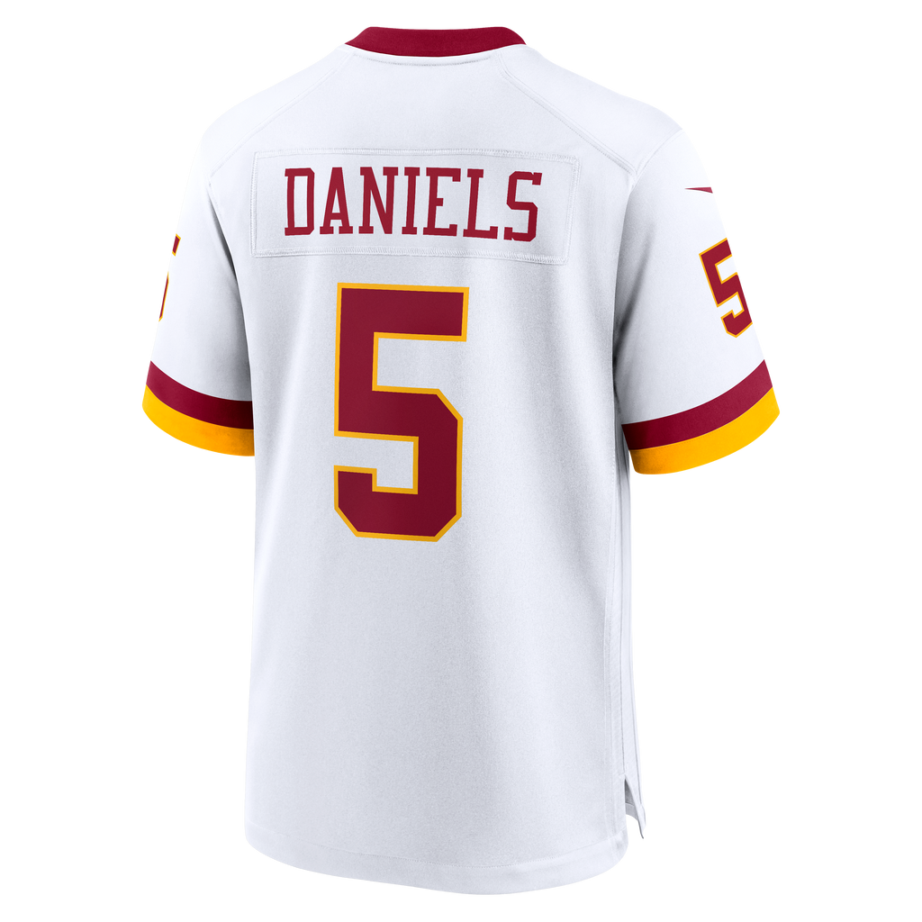 Men's Washington Commanders Jayden Daniels Nike White Game Super Bowl Era Jersey