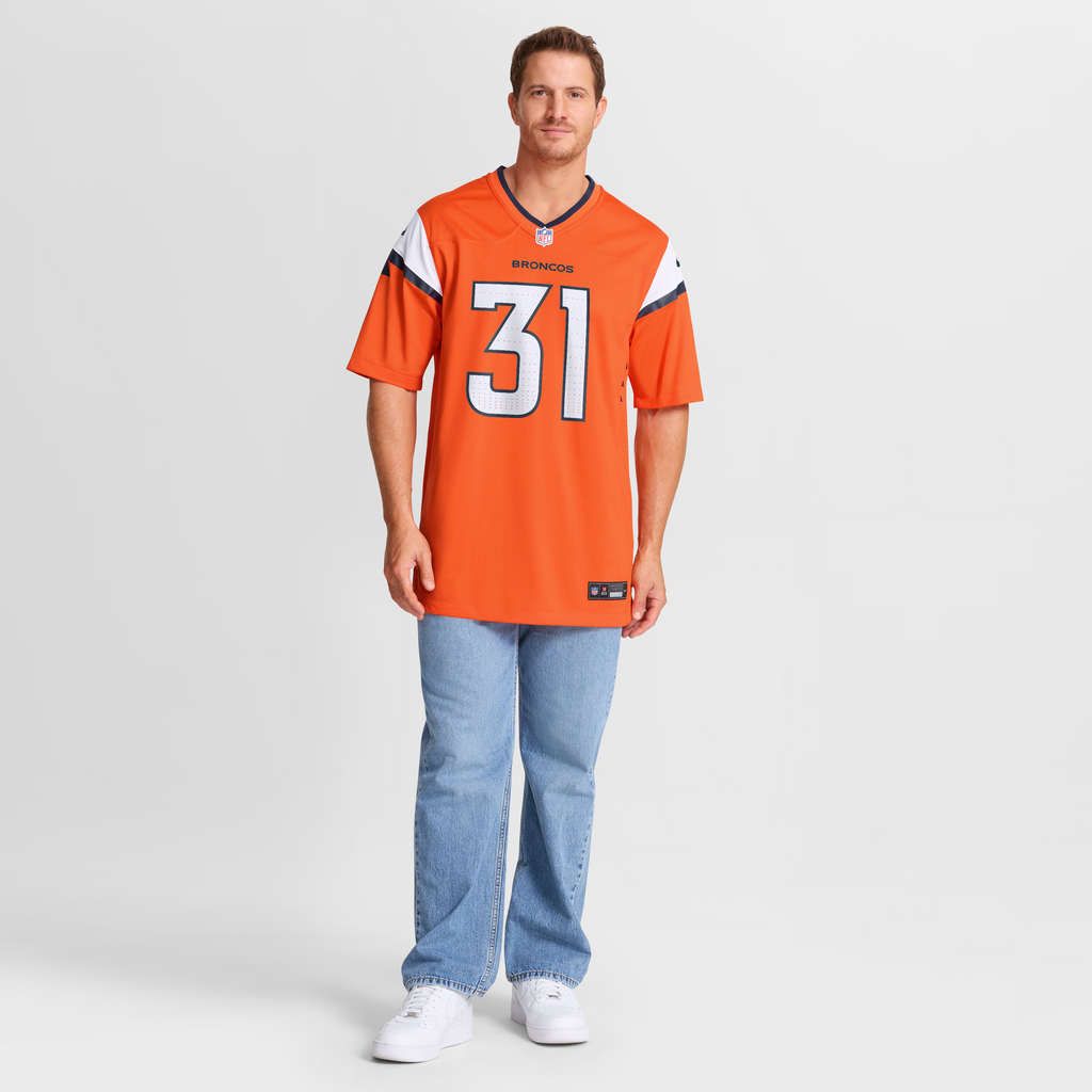 Men's Denver Broncos Kris Abrams-Draine Nike  Orange Team Game Jersey