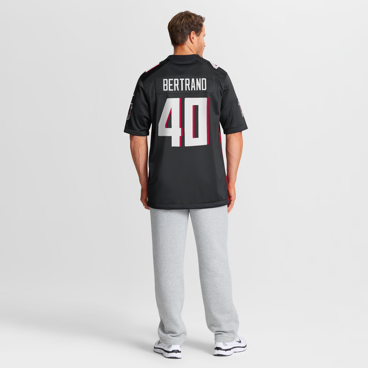 Men's Atlanta Falcons JD Bertrand Nike  Black Team Game Jersey