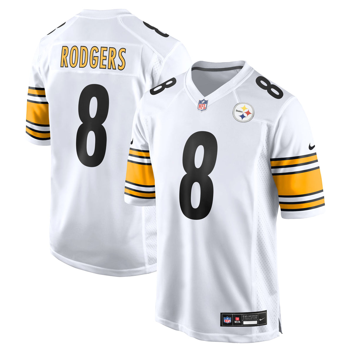 Men's Pittsburgh Steelers Aaron Rodgers Nike Gold Alternate 1933 Throwback Game Jersey