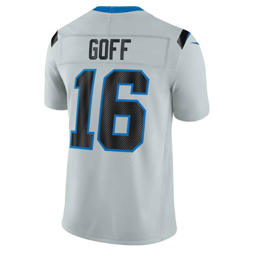 Men's Detroit Lions Jared Goff Nike Silver 2026 Rivalries Collection Stitched Limited Jersey