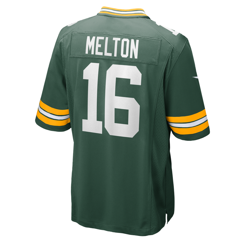 Men's Green Bay Packers Bo Melton Nike  Green Team Game Jersey