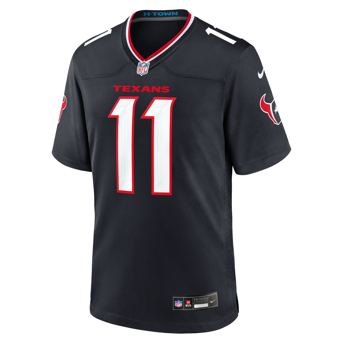Men's Houston Texans Tremon Smith Nike  Navy Team Game Jersey