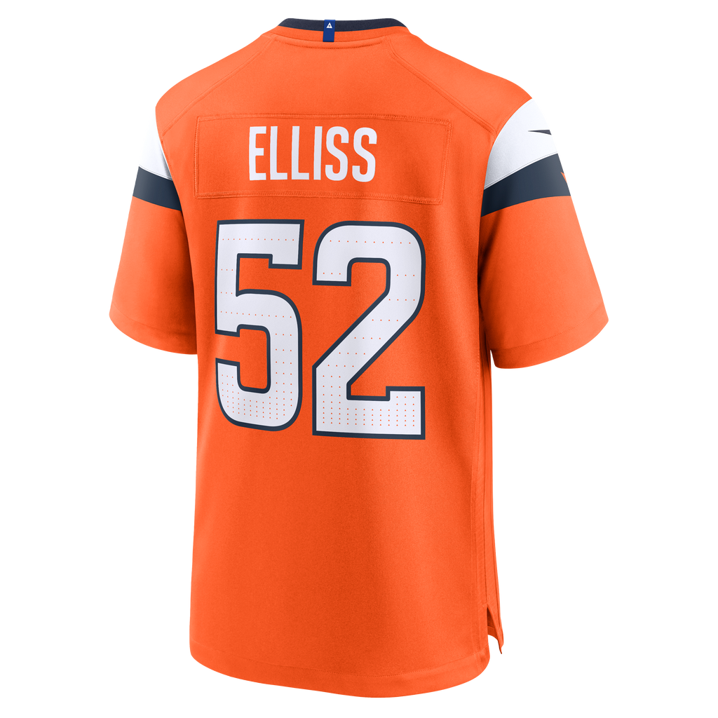 Men's Denver Broncos Jonah Elliss Nike  Orange Team Game Jersey