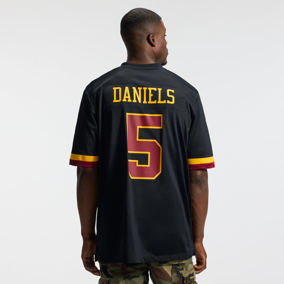 Men's Washington Commanders Jayden Daniels Nike White Game Super Bowl Era Jersey