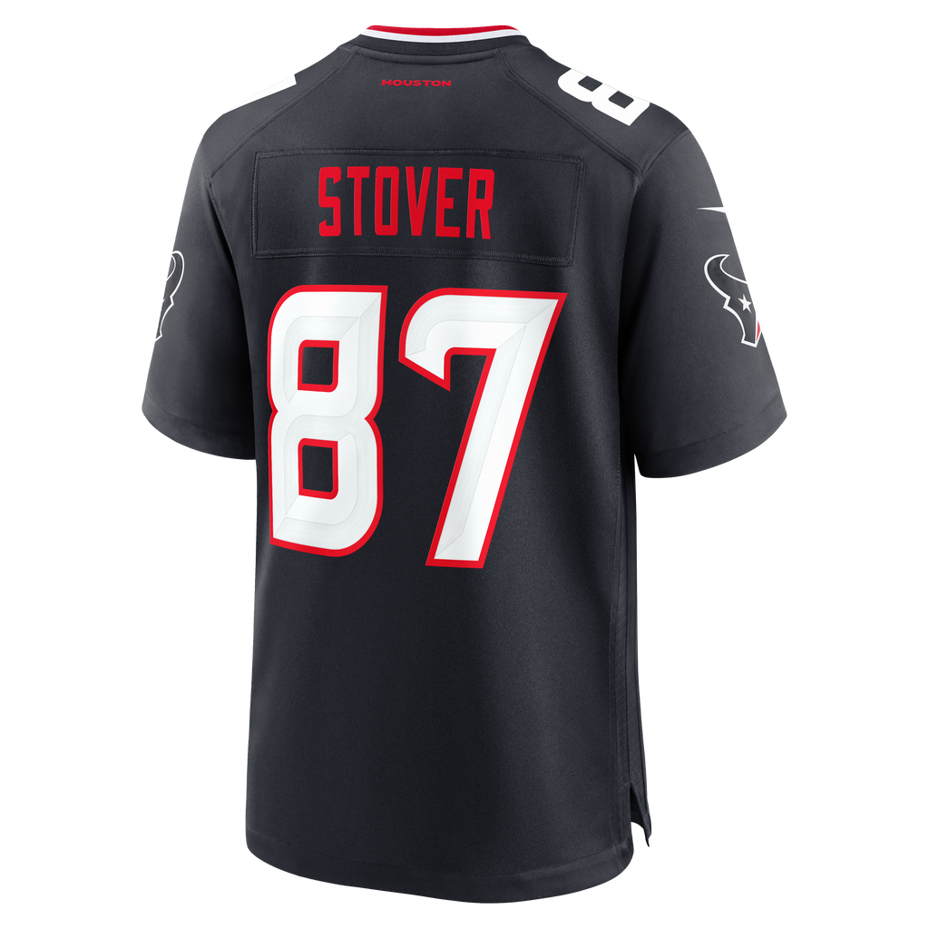 Men's Houston Texans Cade Stover Nike  Navy Game Jersey