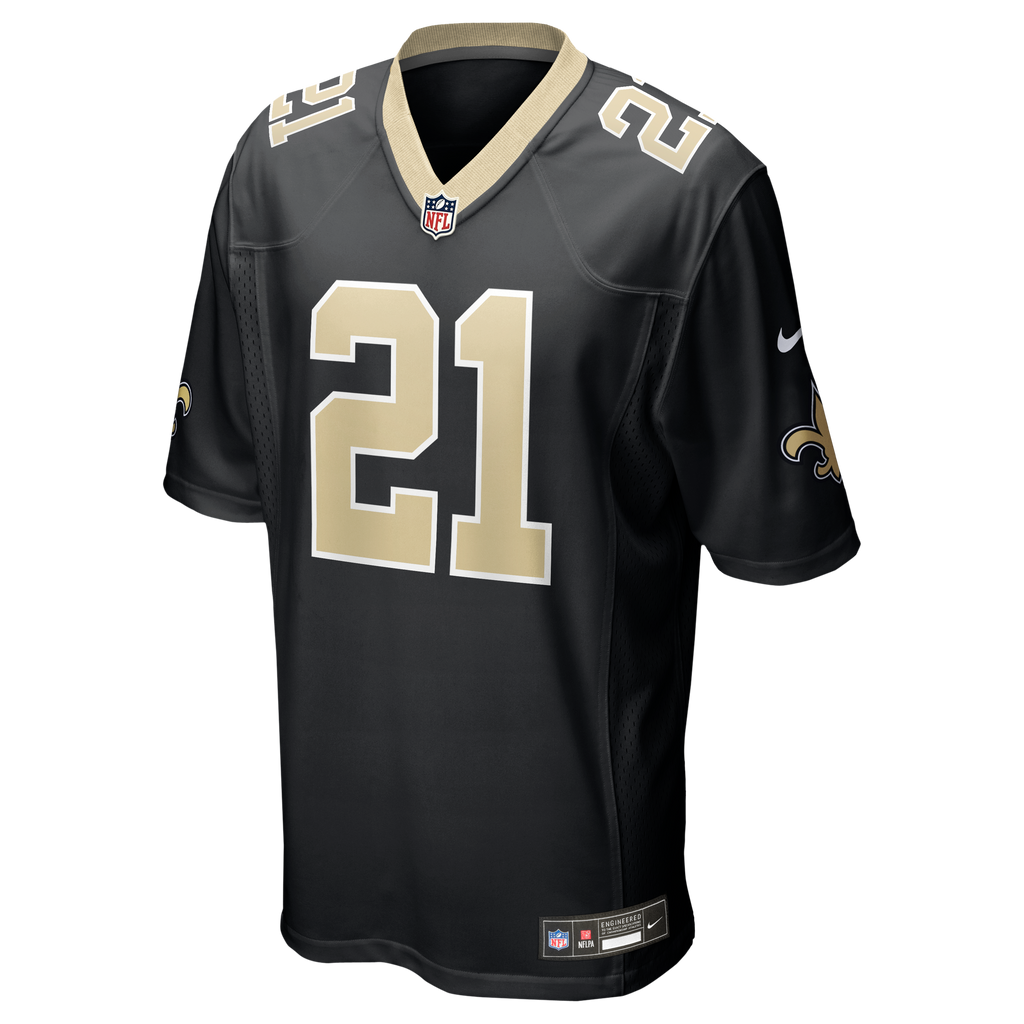 Men's New Orleans Saints Justin Reid Nike  Black Team Game Jersey
