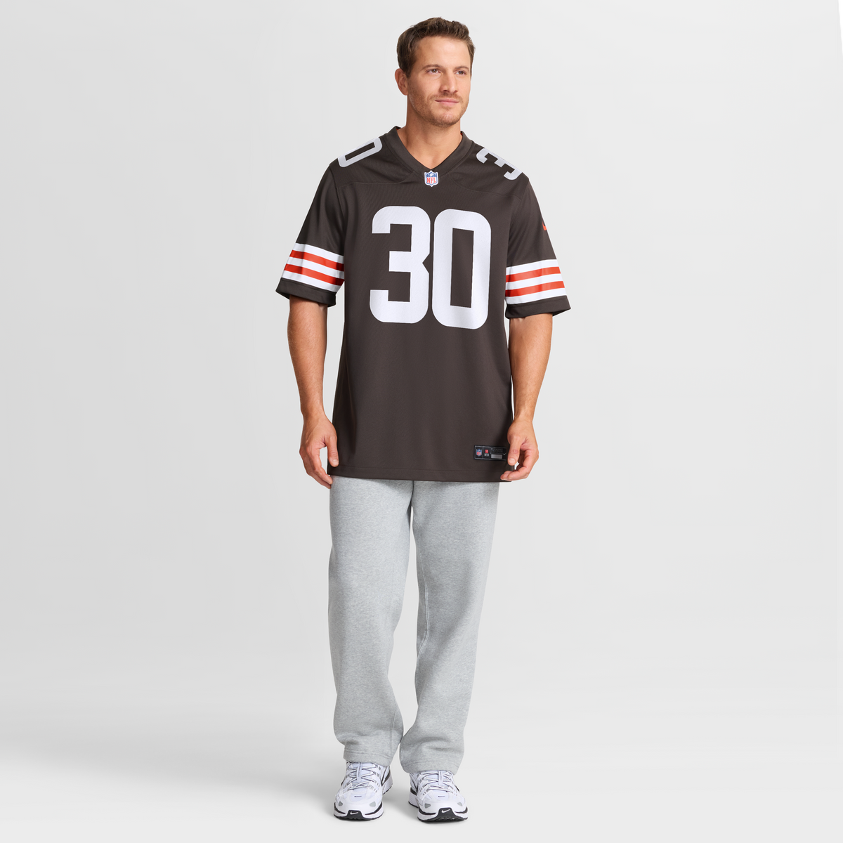 Men's Cleveland Browns Zion Washington Nike Brown Team Game Jersey