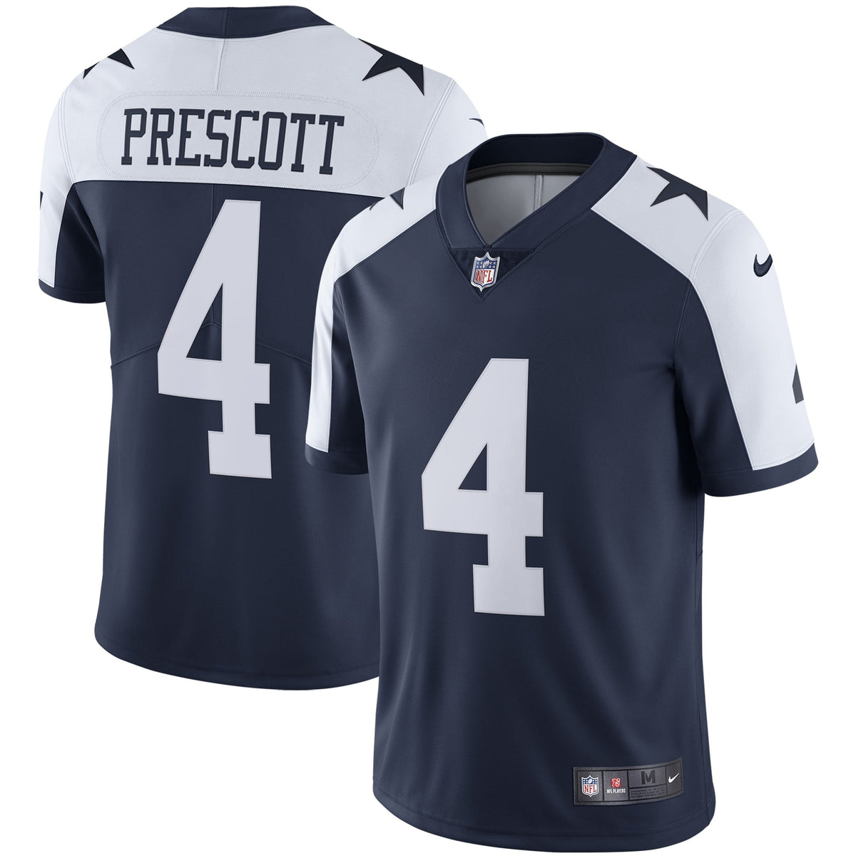 Men's Dallas Cowboys Dak Prescott Nike White Vapor Limited Player Jersey