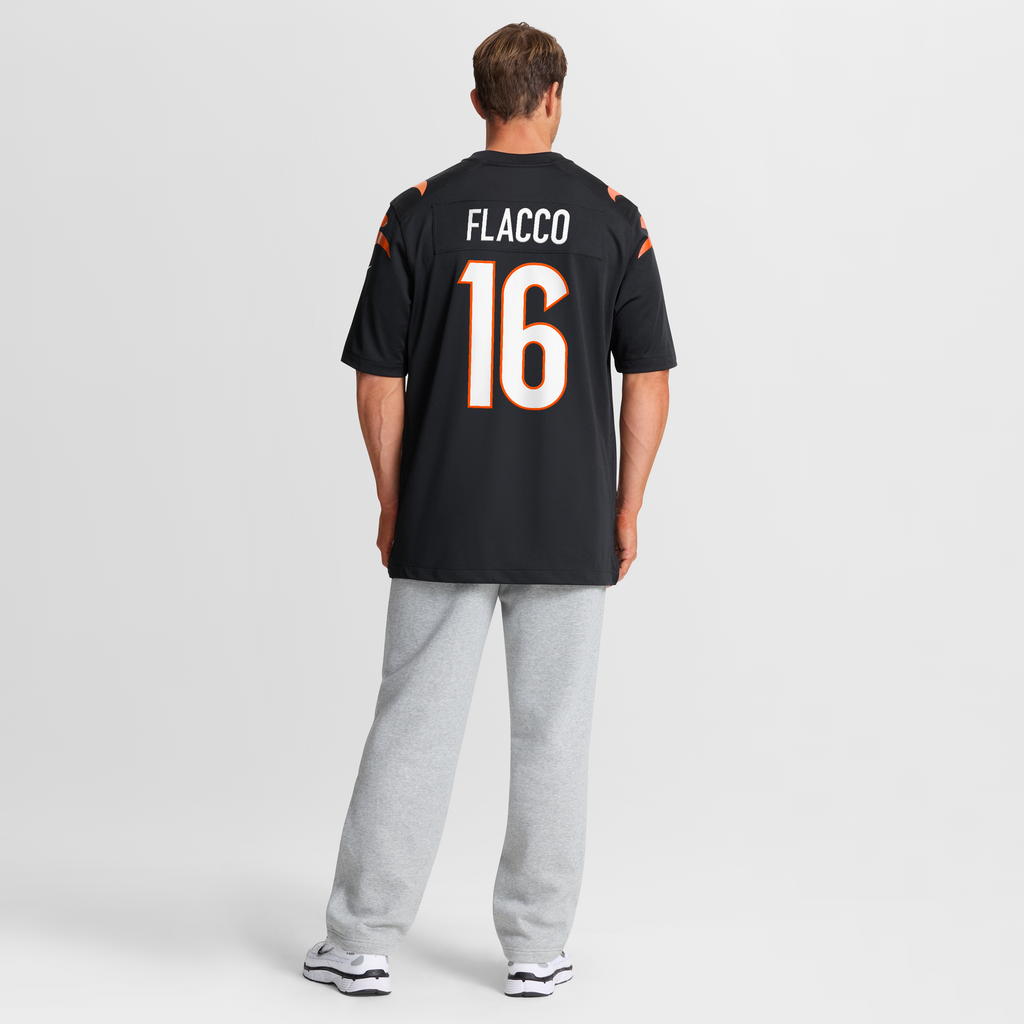 Men's Cincinnati Bengals Joe Flacco Nike  Black Team Game Jersey