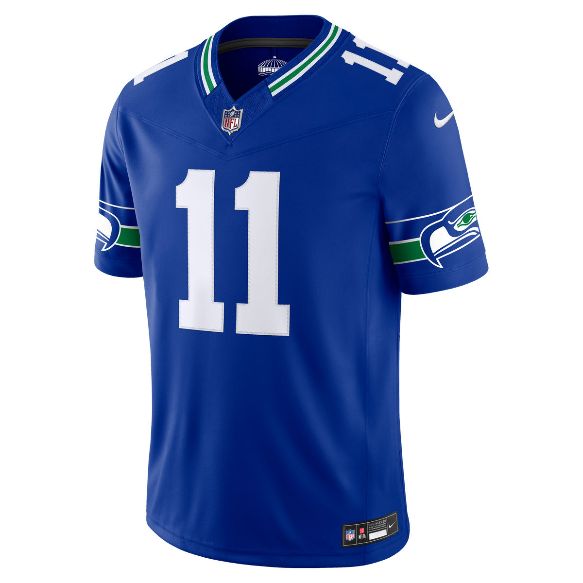 Men's Seattle Seahawks Jaxon Smith-Njigba Nike College Navy Team Vapor F.U.S.E. Stitched Limited Jersey