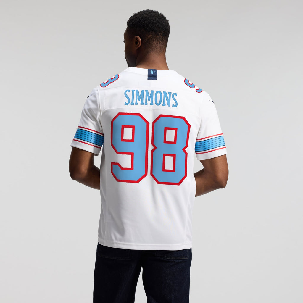 Men's Tennessee Titans Jeffery Simmons Nike White Vapor F.U.S.E. Stitched Limited Jersey