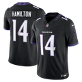 Men's Baltimore Ravens Kyle Hamilton Nike Black Alternate Vapor F.U.S.E. Stitched Limited Jersey