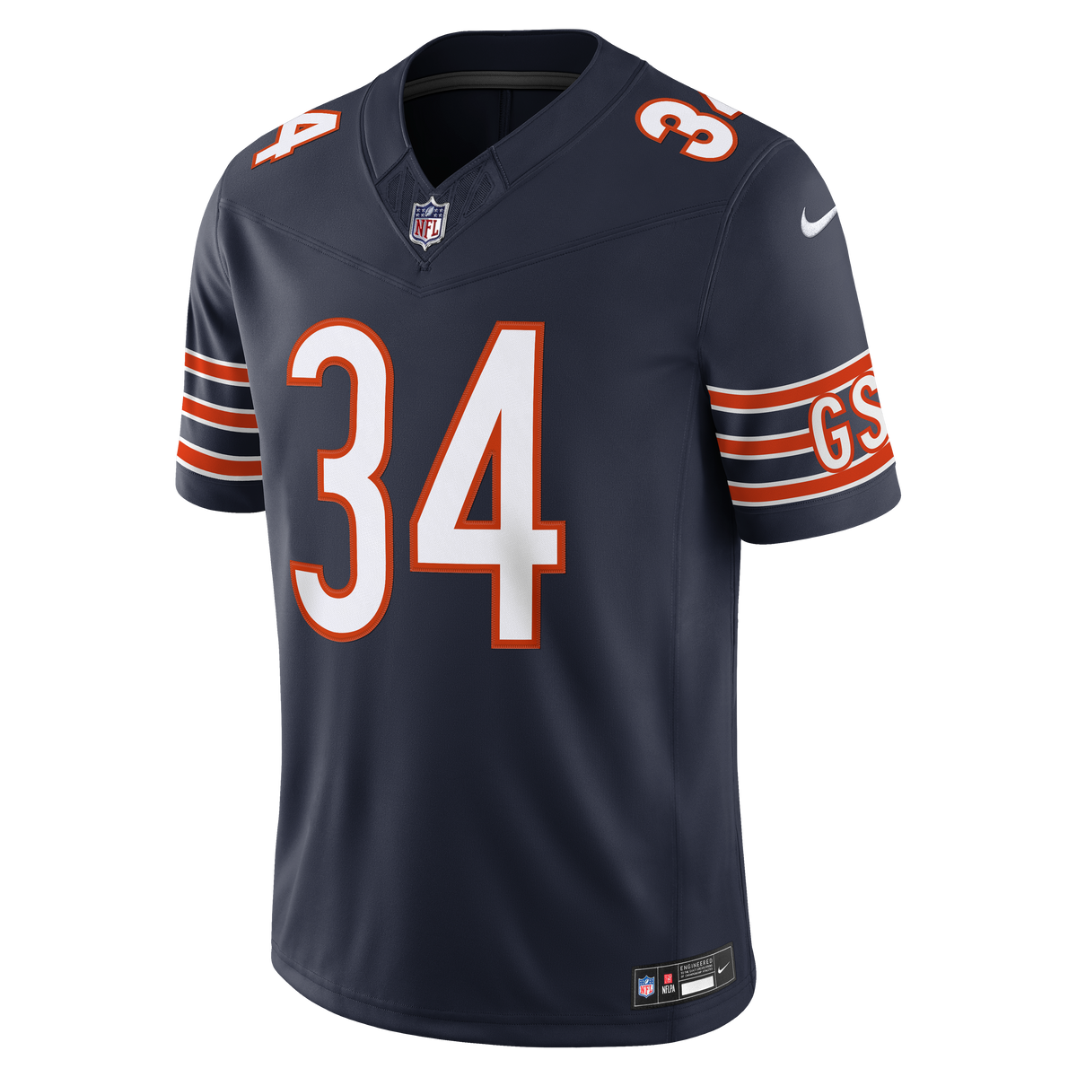Men's Chicago Bears Walter Payton Nike Navy Vapor F.U.S.E. Stitched Retired Limited Jersey