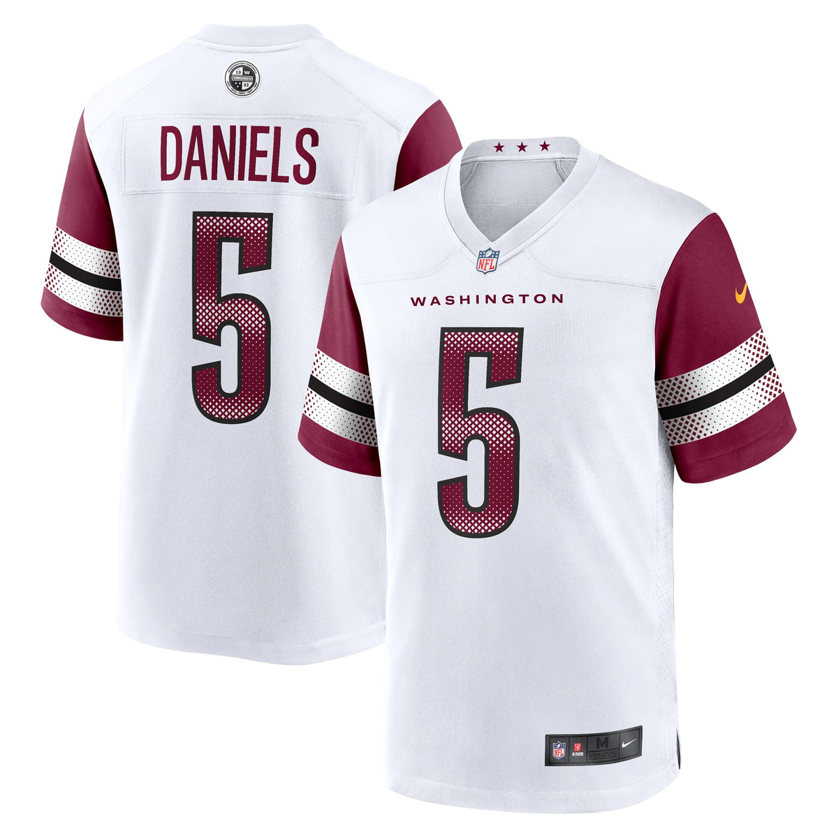 Men's Washington Commanders Jayden Daniels Nike Black Alternate Game Player Jersey