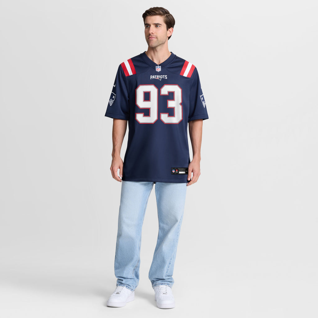 Men's New England Patriots Leonard Taylor Nike Navy Team Game Jersey