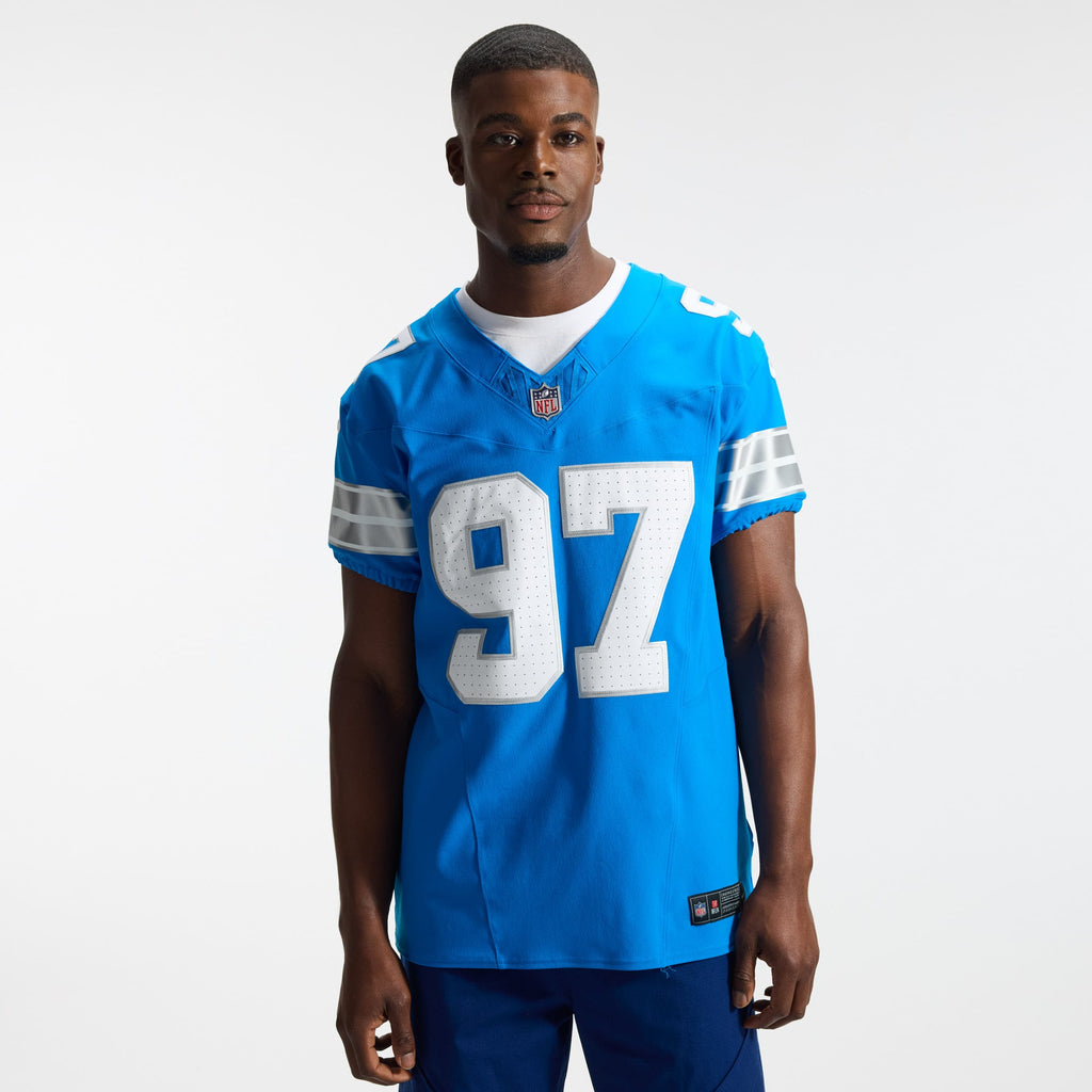 Men's Detroit Lions Aidan Hutchinson Nike Blue Alternate Vapor F.U.S.E. Elite Jersey