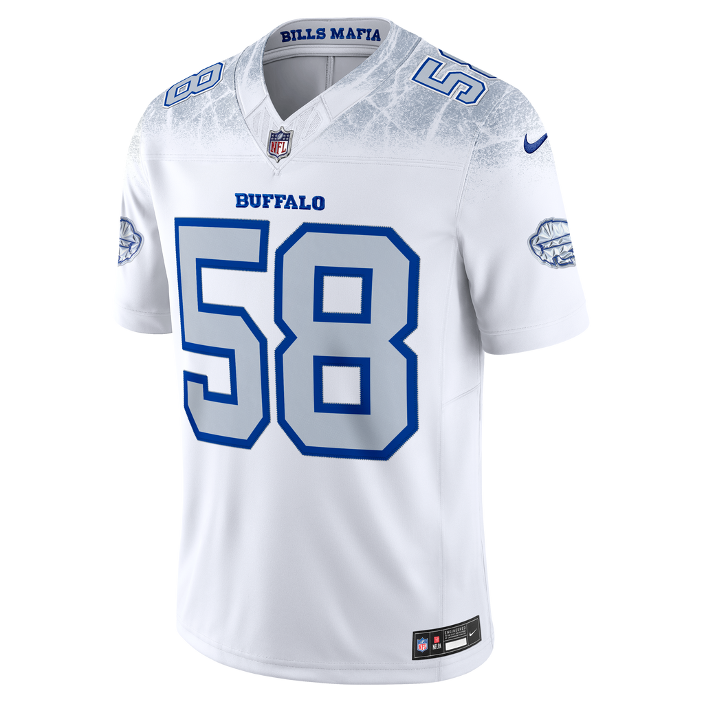 Men's Buffalo Bills Matt Milano Nike White Rivalries Collection Stitched Limited Jersey