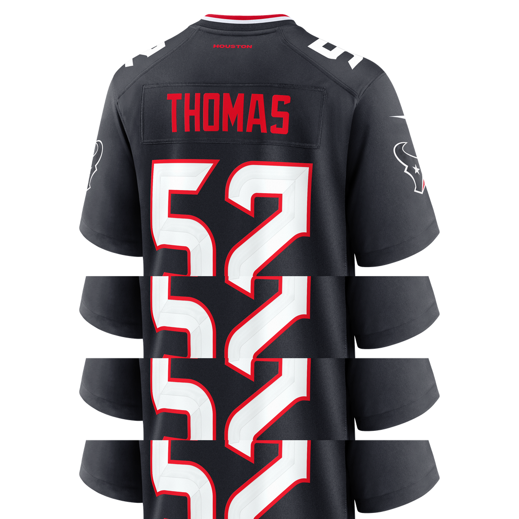 Men's Houston Texans Xavier Thomas Nike  Navy Team Game Jersey
