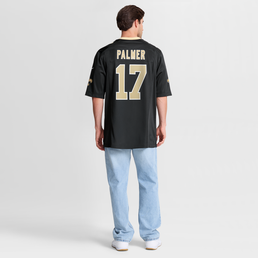 Men's New Orleans Saints Trey Palmer Nike  Black Team Game Jersey