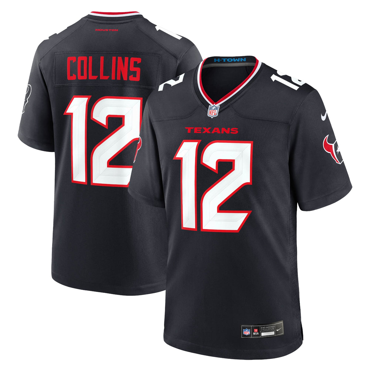 Men's Houston Texans Nico Collins Nike  Red Alternate Game Jersey