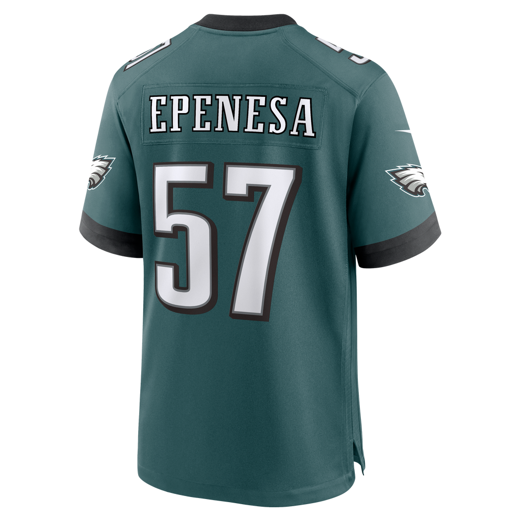 Men's Philadelphia Eagles A.J. Epenesa Nike Midnight Green Team Game Jersey