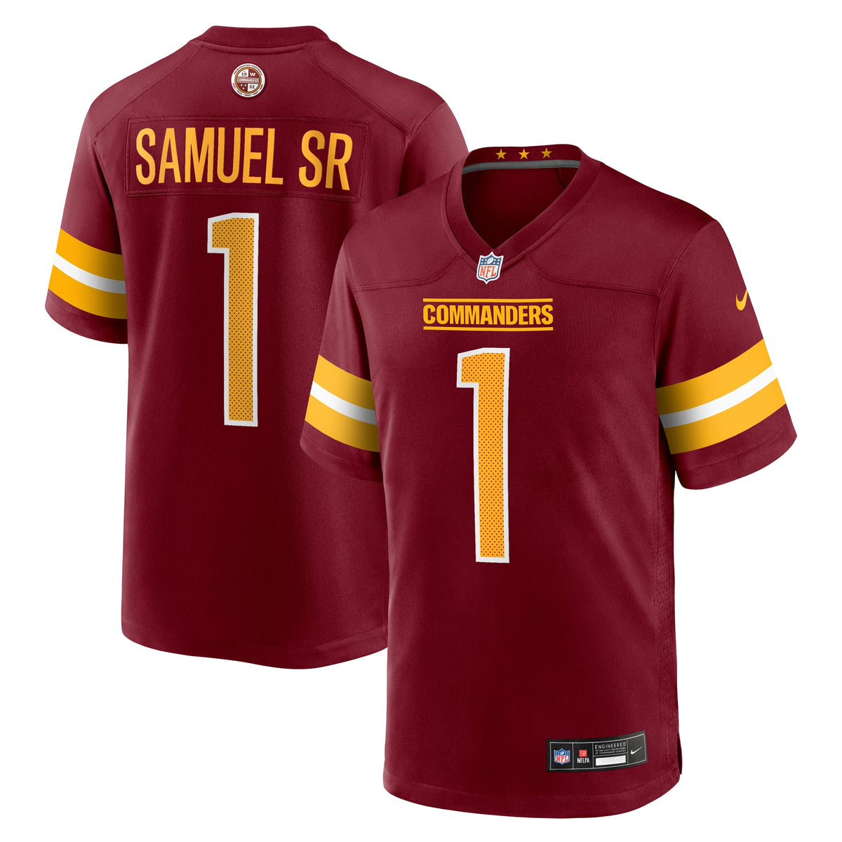 Men's Washington Commanders Deebo Samuel Sr Nike White Game Player Jersey