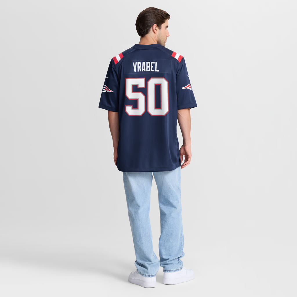 Men's New England Patriots Mike Vrabel Nike Navy Game Retired Player Jersey