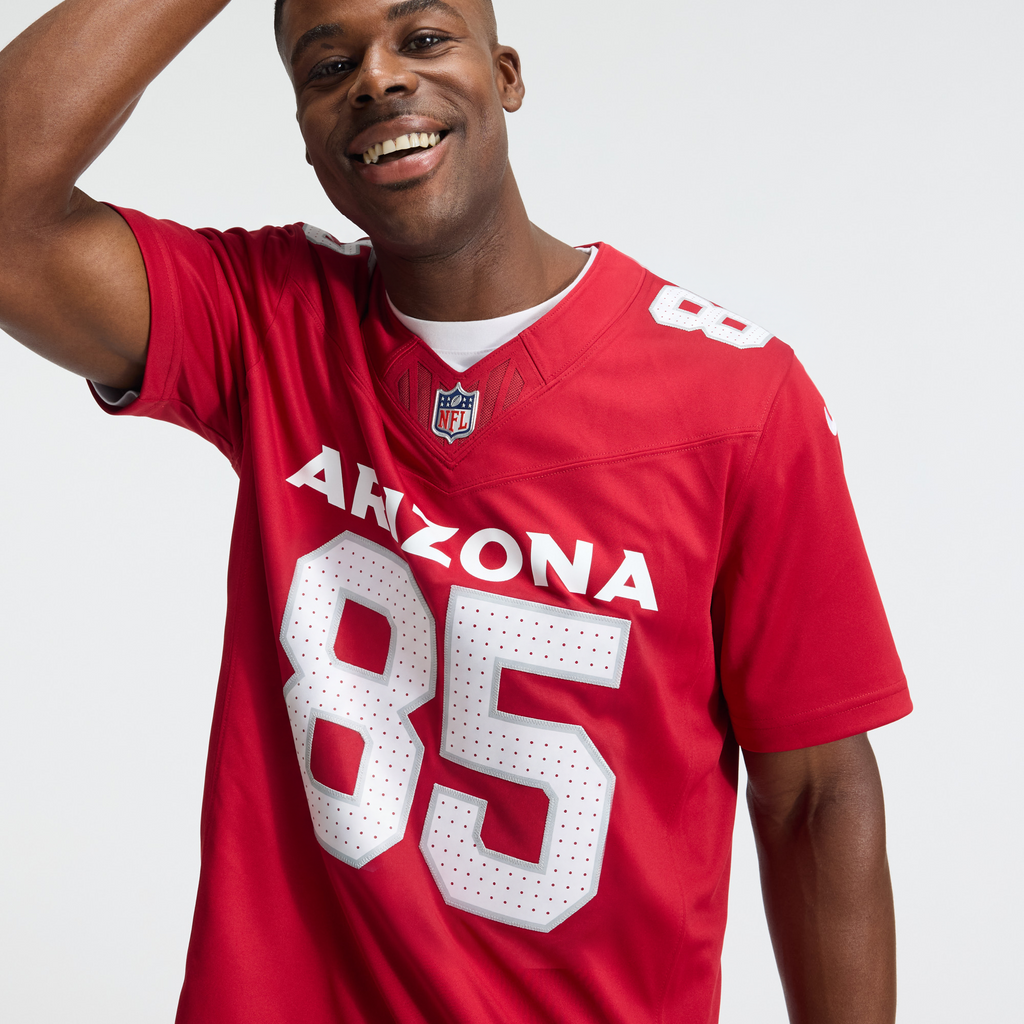 Men's Arizona Cardinals Trey McBride Nike White Vapor F.U.S.E. Stitched Limited Jersey