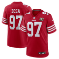 Men's San Francisco 49ers Nick Bosa Nike Scarlet 80th Anniversary Game Jersey