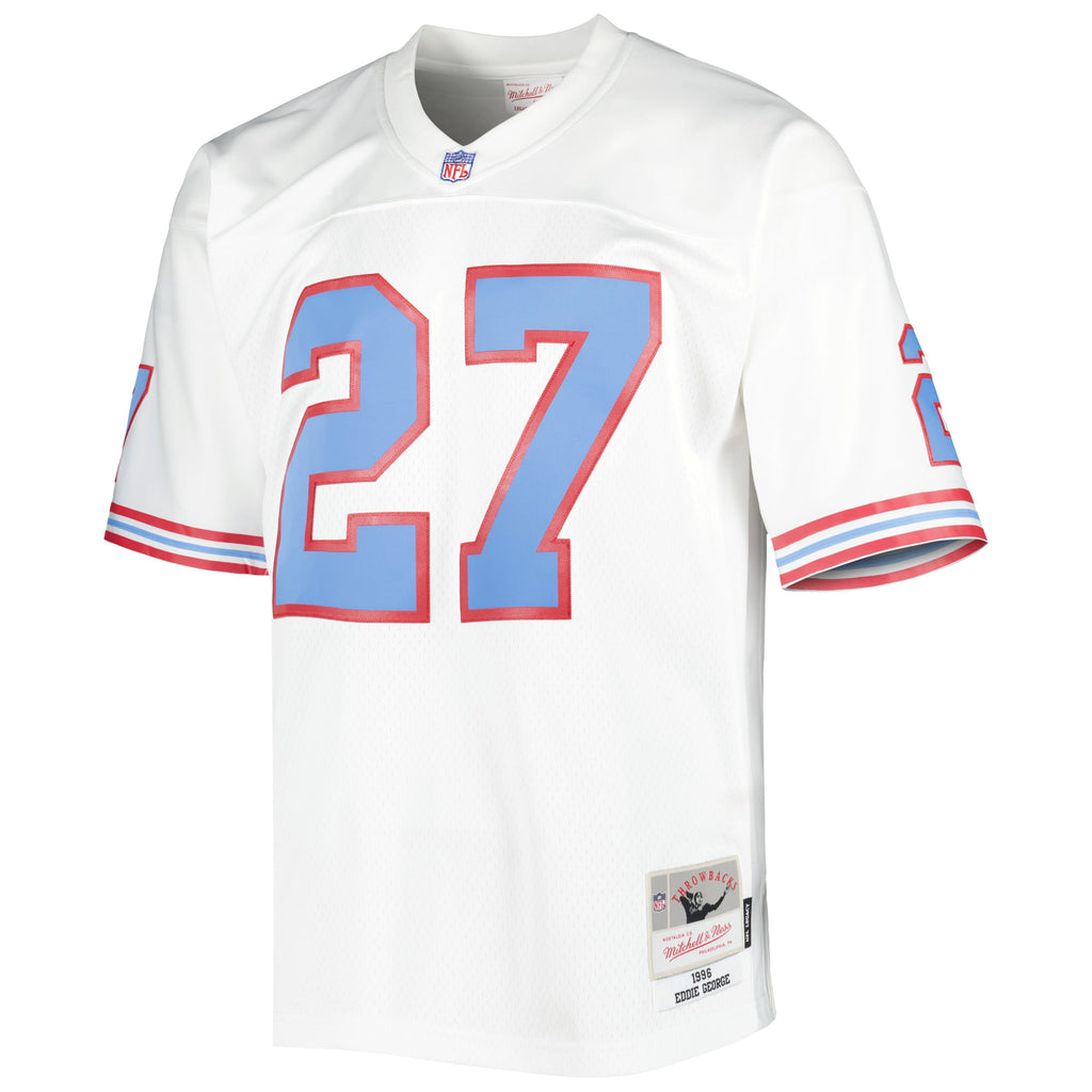 Men's Houston Oilers Eddie George Mitchell & Ness White Legacy Replica Jersey