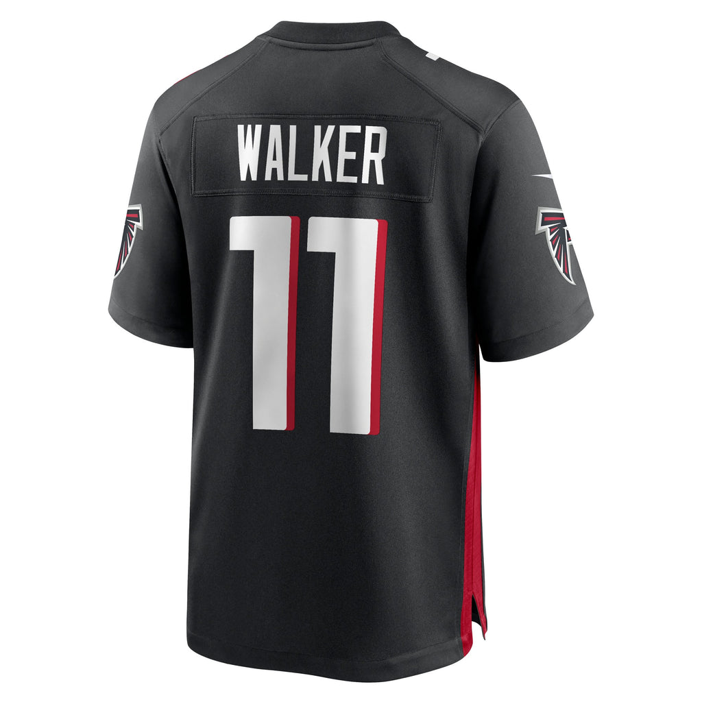 Men's Atlanta Falcons Jalon Walker Nike Black Team Game Jersey