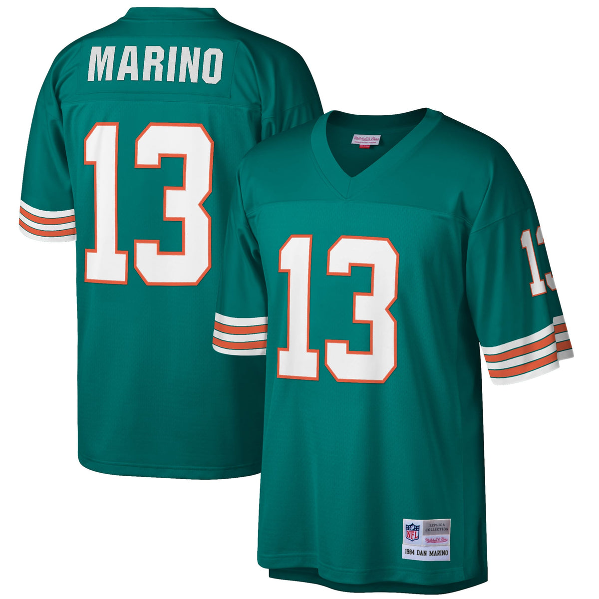 Men's Miami Dolphins Dan Marino Mitchell & Ness White Big & Tall 1984 Retired Player Replica Jersey