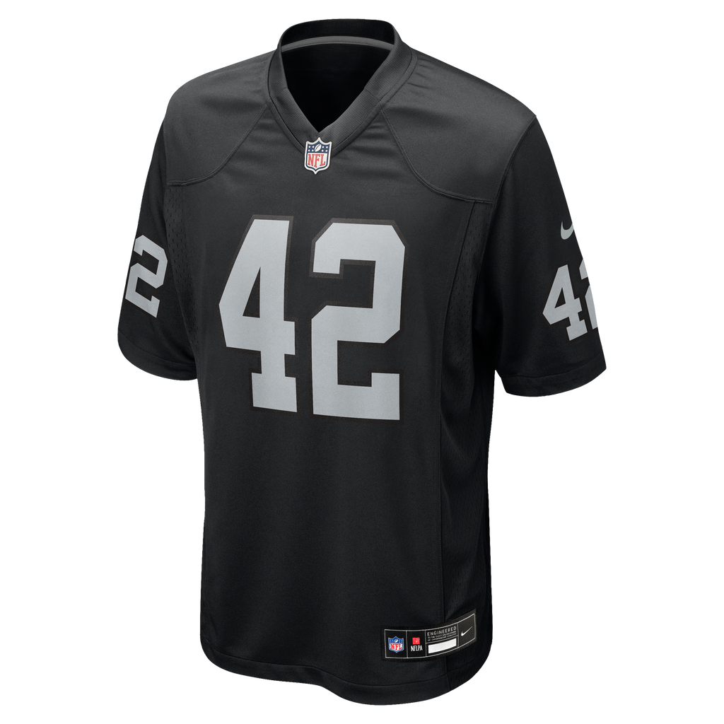 Men's Las Vegas Raiders Ronnie Lott Nike Black Game Retired Player Jersey