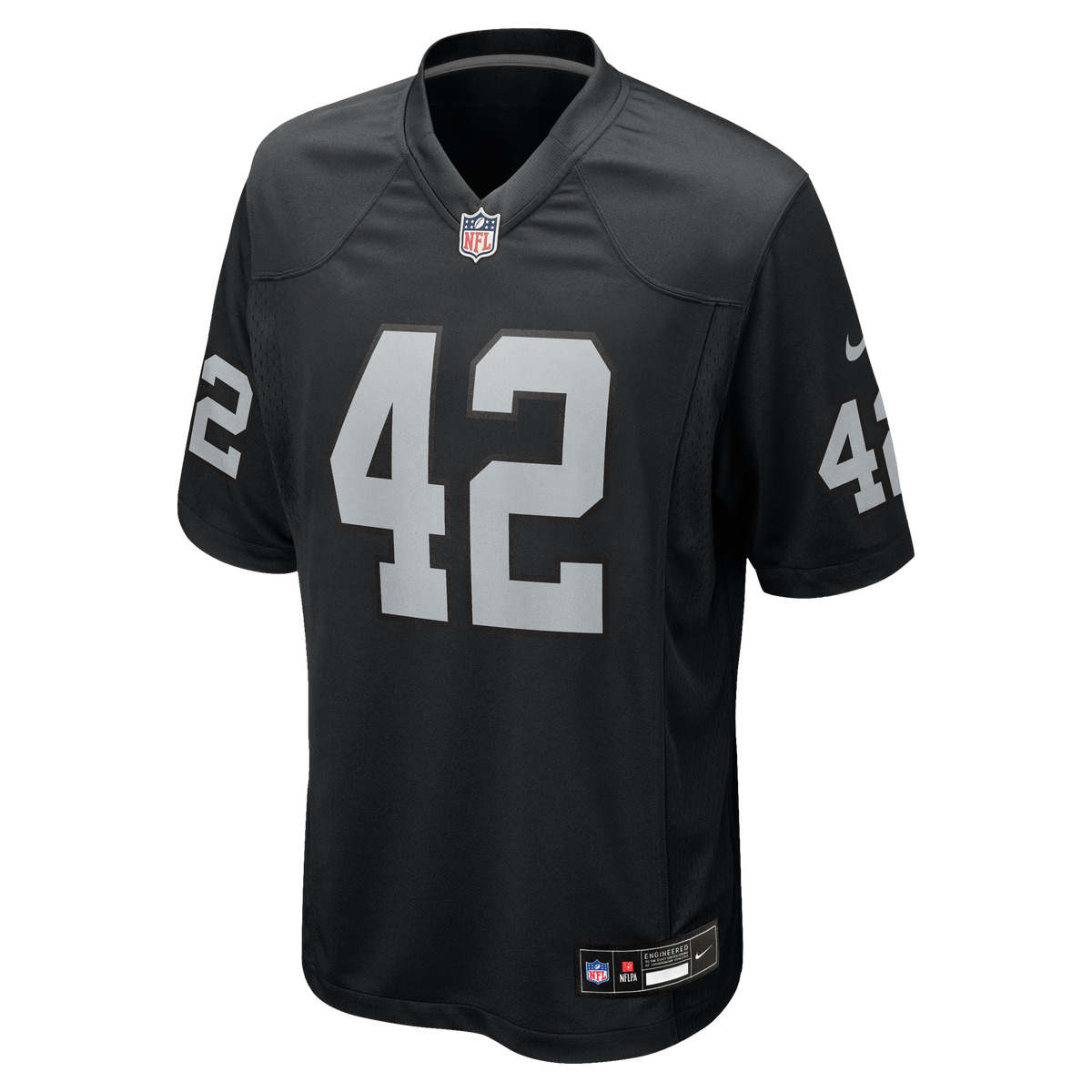 Men's Las Vegas Raiders Ronnie Lott Nike Black Game Retired Player Jersey