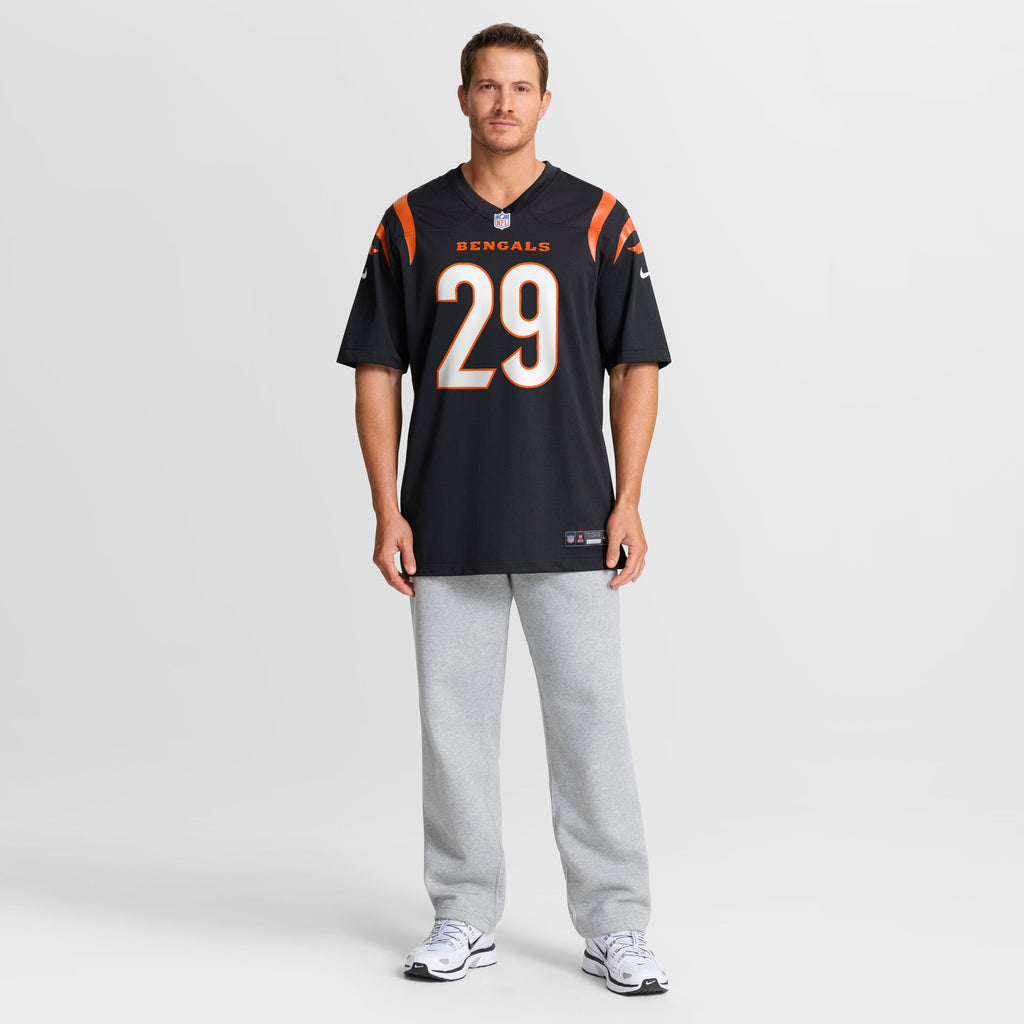 Men's Cincinnati Bengals Kyle Dugger Nike  Black Team Game Jersey