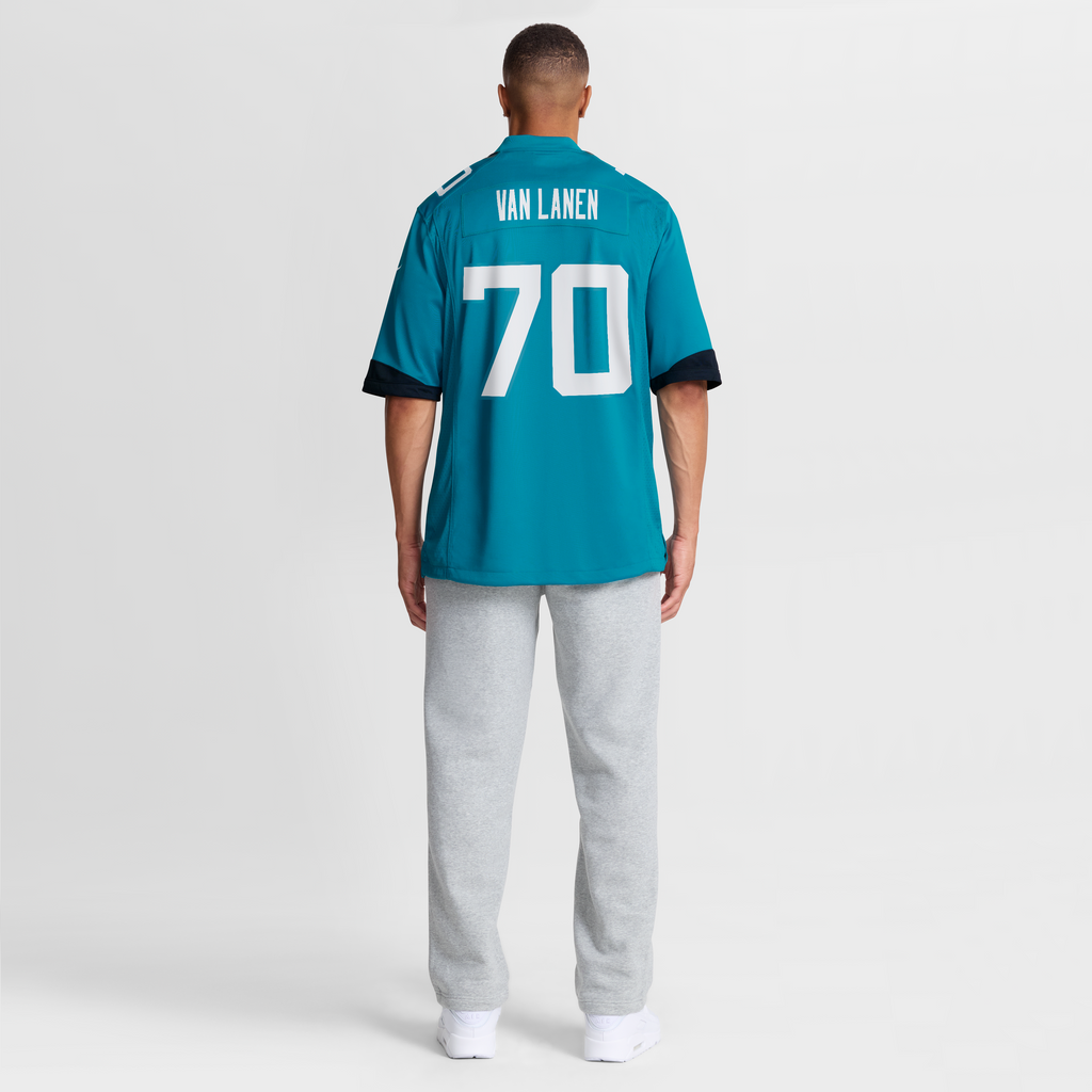 Men's Jacksonville Jaguars Cole Van Lanen Nike Teal Game Player Jersey
