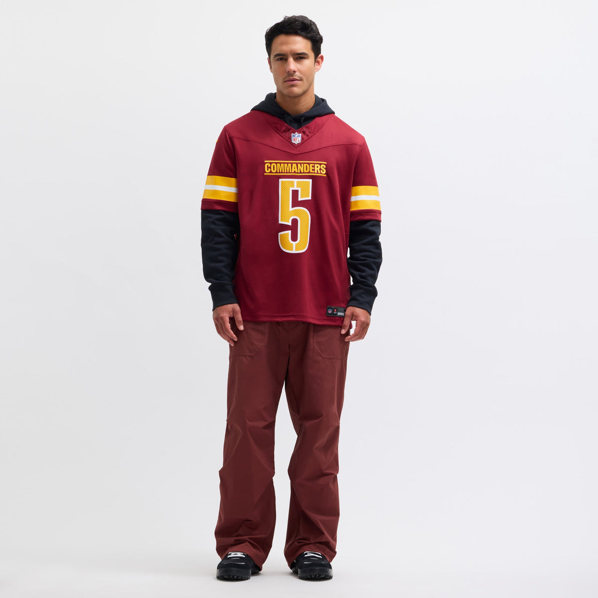 Men's Washington Commanders Jayden Daniels Nike White Vapor F.U.S.E. Limited Super Bowl Era Jersey