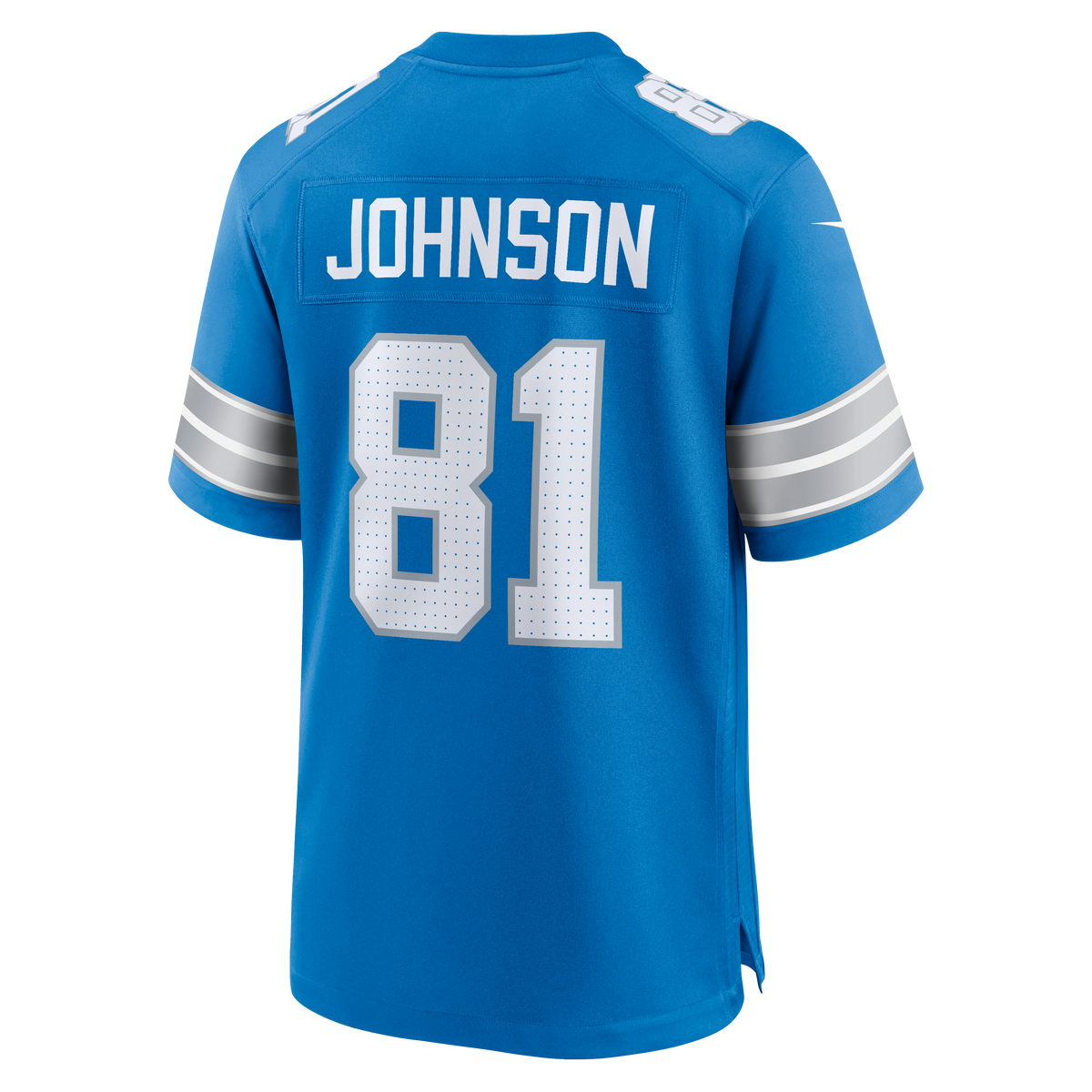 Men's Detroit Lions Calvin Johnson Nike  Blue Team Retired Game Jersey