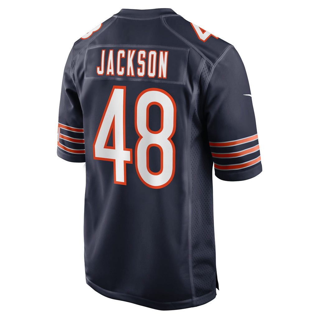 Men's Chicago Bears D'Marco Jackson Nike  Navy Team Game Jersey