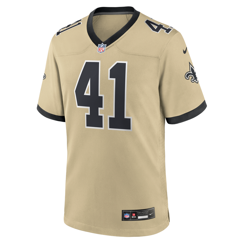 Men's New Orleans Saints Alvin Kamara Nike  White Alternate Game Jersey