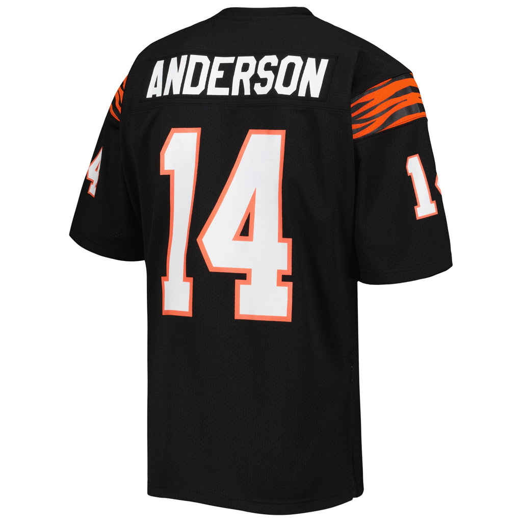 Men's Cincinnati Bengals 1981 Ken Anderson Mitchell & Ness Black Authentic Throwback Retired Player Jersey