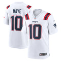 Men's New England Patriots Drake Maye Nike White  Player Game Jersey