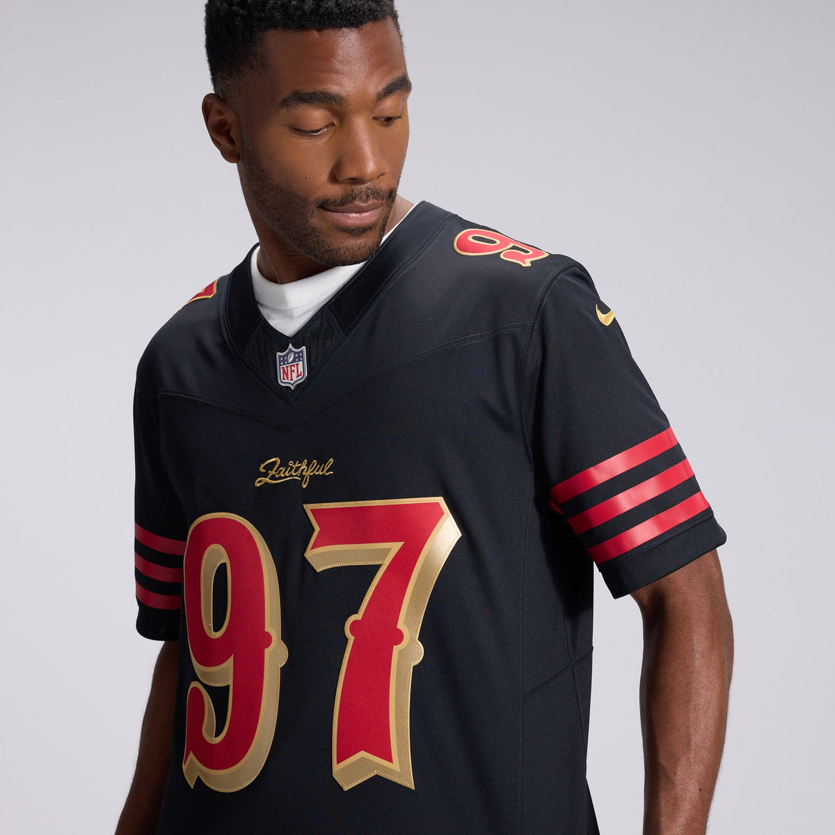 Men's San Francisco 49ers Nick Bosa Nike Black Rivalries Collection Stitched Limited Jersey