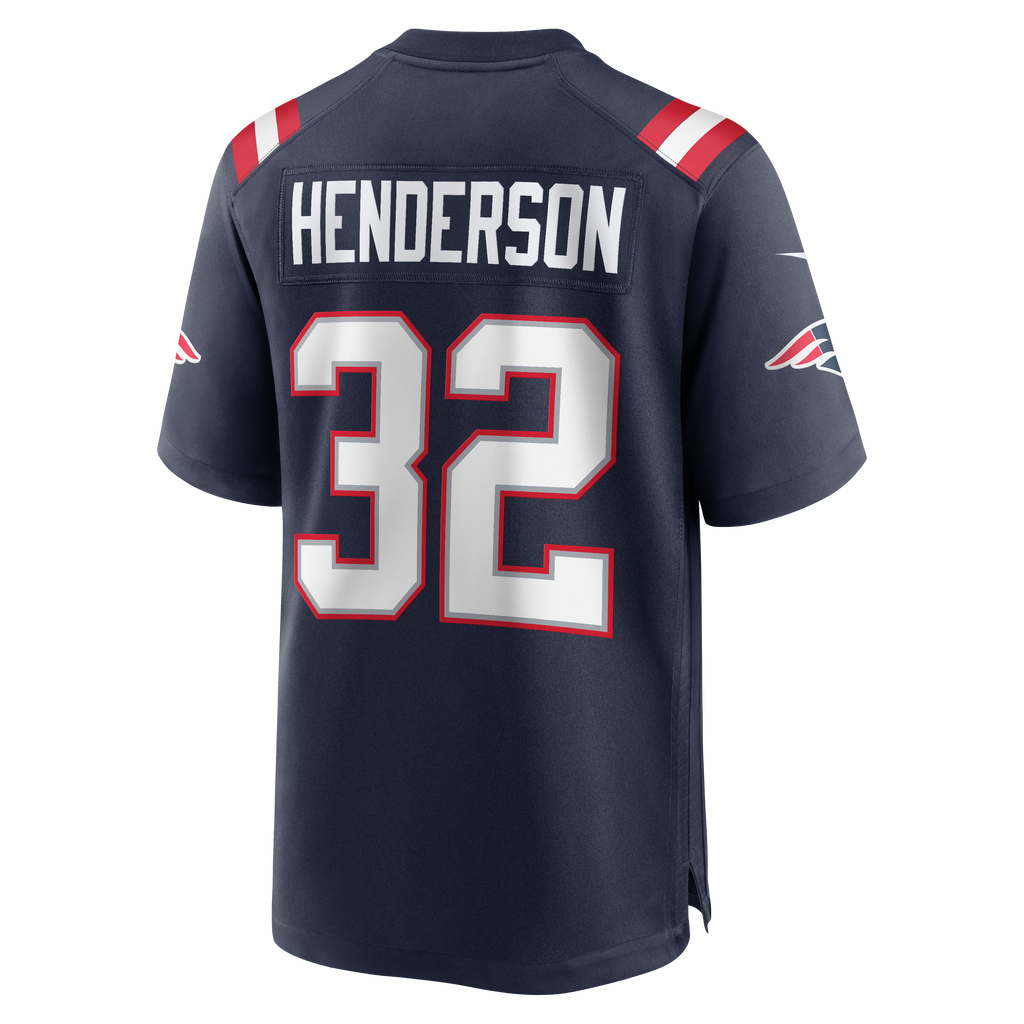Men's New England Patriots TreVeyon Henderson Nike Red Alternate Game Player Jersey
