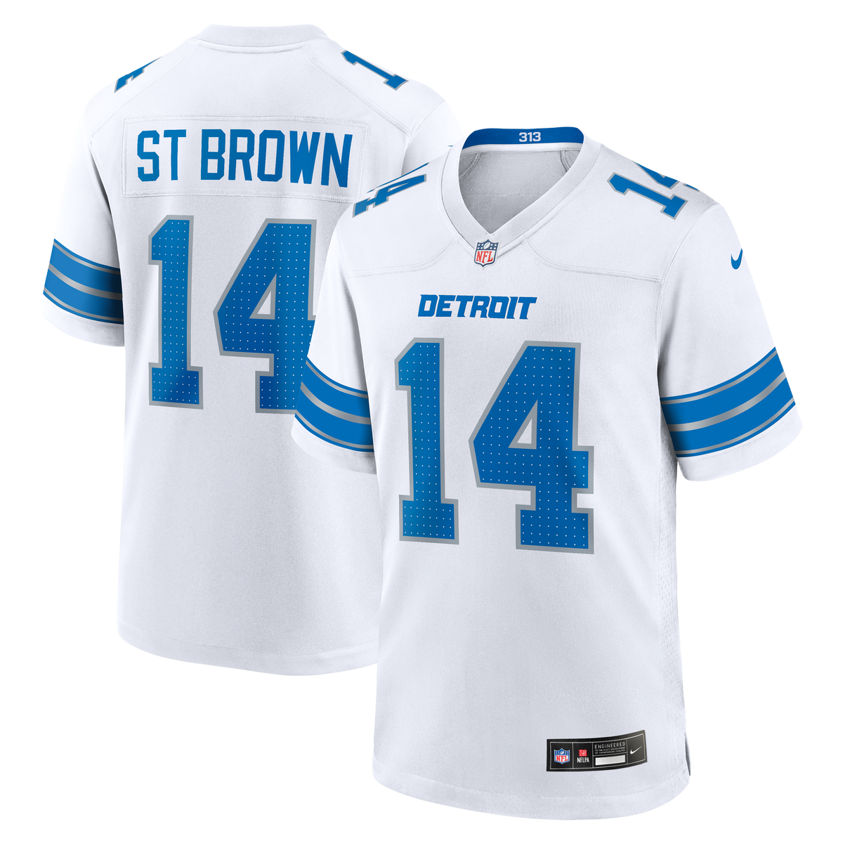 Men's Detroit Lions Amon-Ra St. Brown Nike Black 2nd Alternate Game Jersey