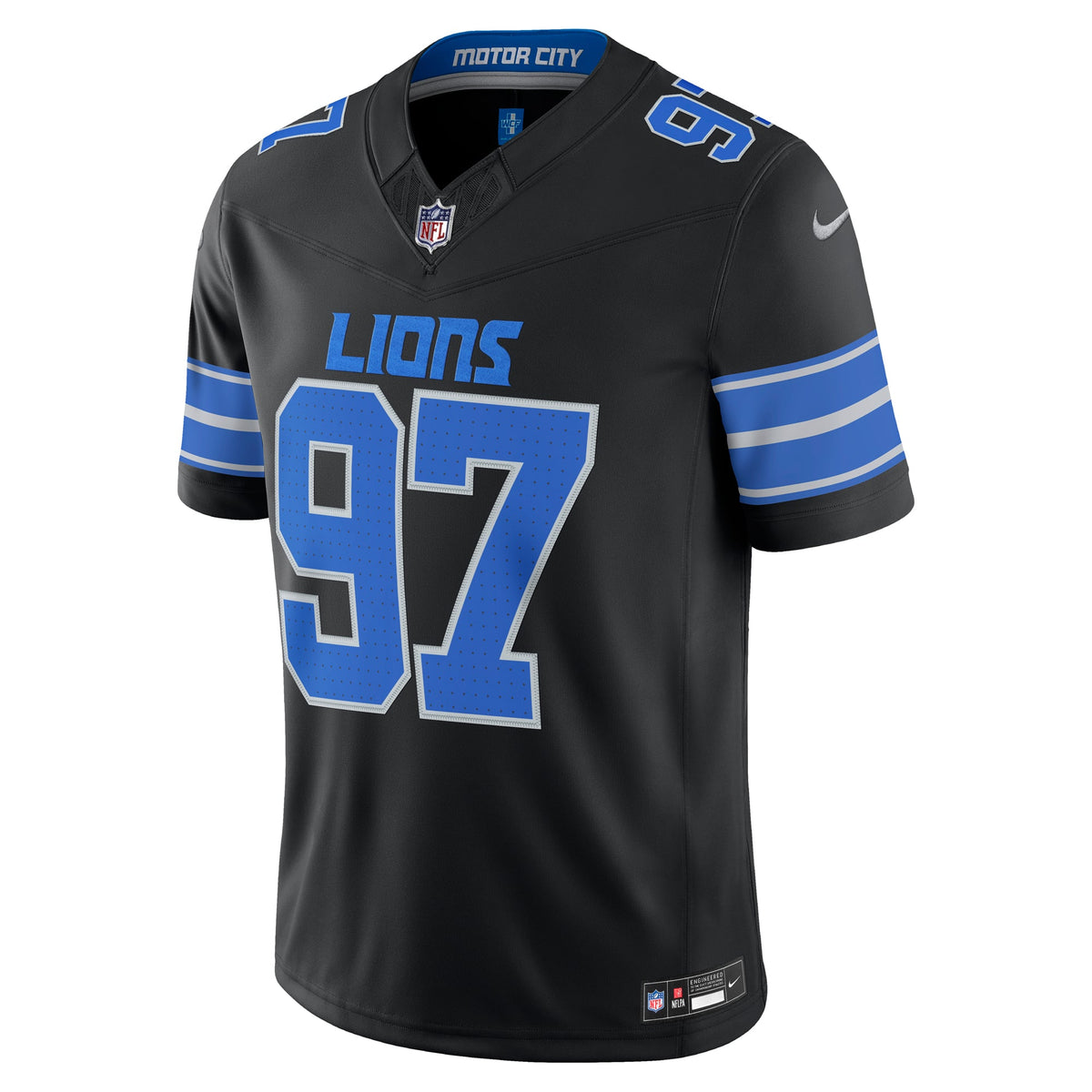 Men's Detroit Lions Aidan Hutchinson Nike White Vapor F.U.S.E. Stitched Limited Jersey